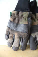 NEW L.L. Bean Scotchgard Leather Camo Gloves | L