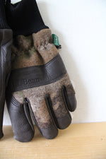 NEW L.L. Bean Scotchgard Leather Camo Gloves | L