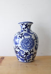 Blue & White Chinoiserie Porcelain Hanging Vase