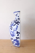 Blue & White Chinoiserie Porcelain Hanging Vase