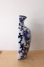 Blue & White Chinoiserie Porcelain Hanging Vase