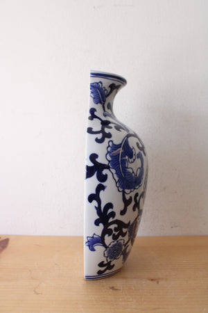 Blue & White Chinoiserie Porcelain Hanging Vase