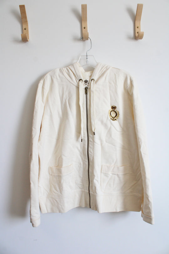 Chaps Beige Full Zip Jacket | XL