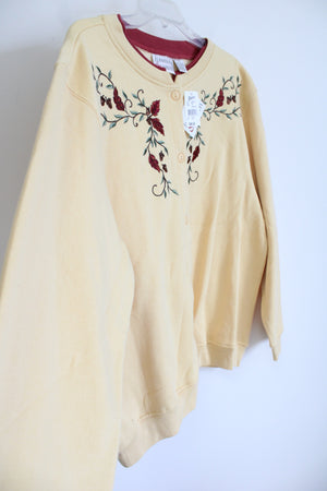 NEW Hasting & Smith Yellow Embroidered Cardigan | XL
