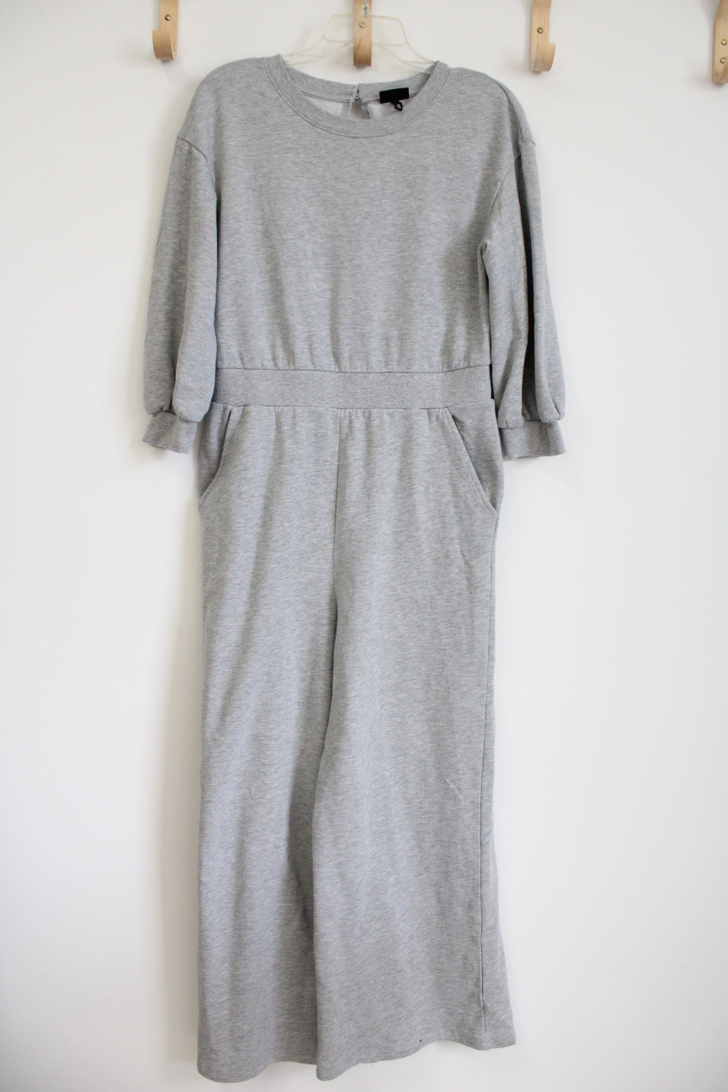 Who What Wear Gray Jersey Jumpsuit | M