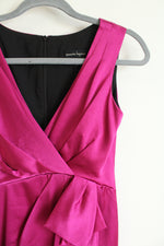 NEW Nanette Lepore Katie Mae Maroon Magenta Satin Dress | 0