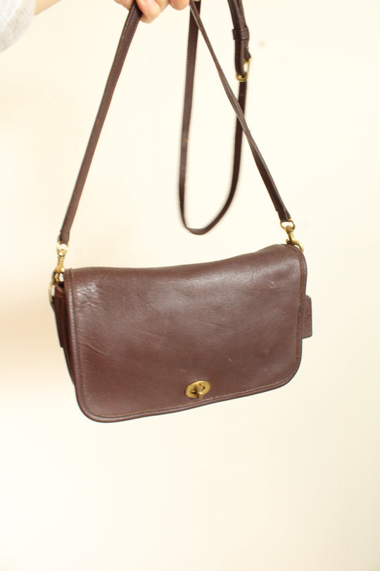 Coach Penny Pocket Purse Mahogany Crossbody Purse