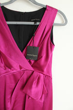 NEW Nanette Lepore Katie Mae Maroon Magenta Satin Dress | 0