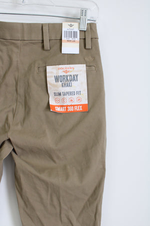 NEW Dockers Smart 360 Flex Brown Slim Tapered Fit Workday Khaki | 28X28