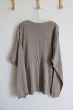 Consensus Sportswear Brown Ribbed Cotton Sweater | XL