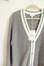 NEW Bohme Gray Collegiate Style Cardigan | M