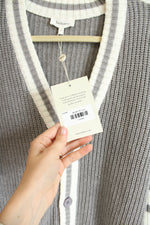 NEW Bohme Gray Collegiate Style Cardigan | M