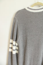 NEW Bohme Gray Collegiate Style Cardigan | M