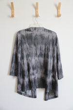 Chico's Gray Metallic Open Cardigan | 1 (M)