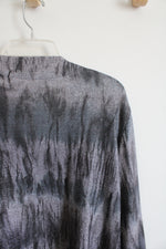 Chico's Gray Metallic Open Cardigan | 1 (M)