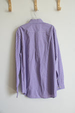 Tommy Hilfiger Purple & White Plaid Button Down Shirt | S