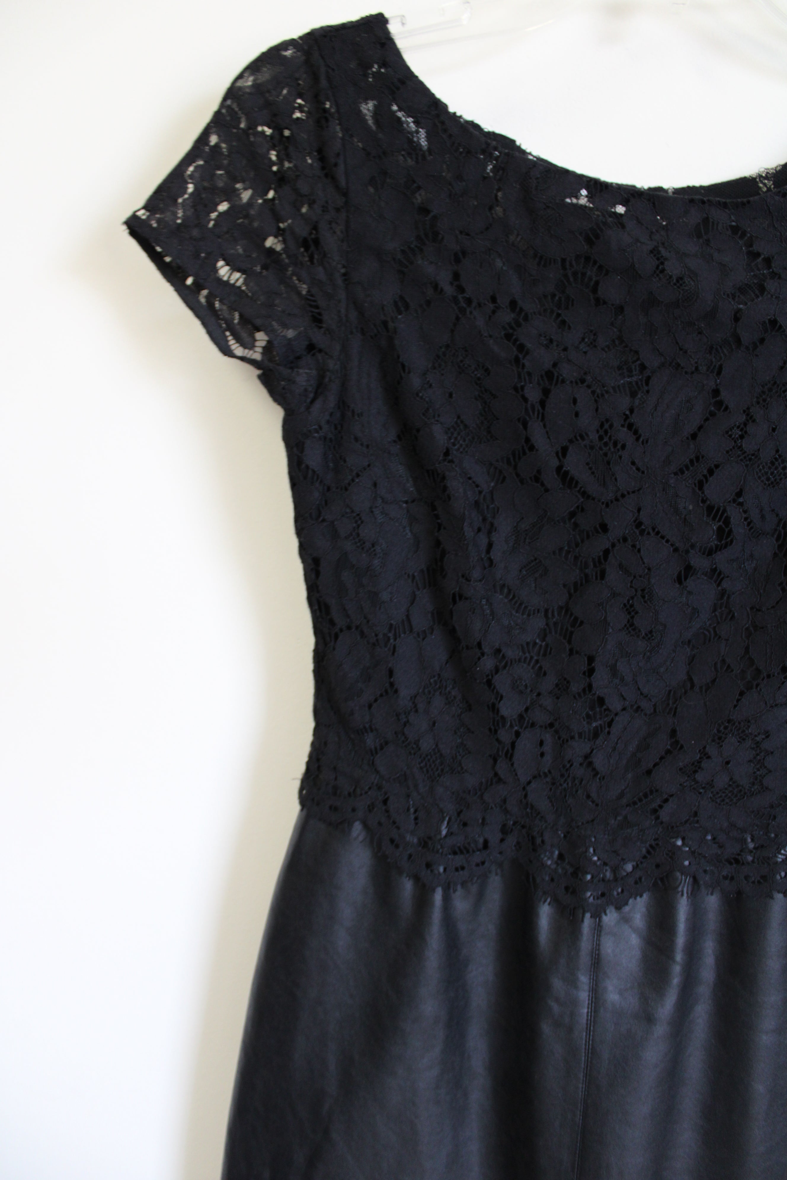 Bailey44 Black Leather & Lace Dress | XS
