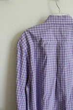 Tommy Hilfiger Purple & White Plaid Button Down Shirt | S
