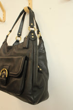 Coach Campbell Hobo Bag Black Leather Purse