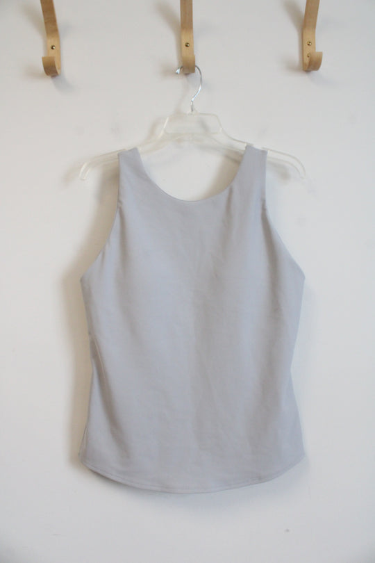 NEW 32 Degrees Cool Gray Ribbed Padded Tank Top | L