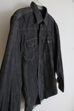 NEW Johnston & Murphy Slim Fit Gray Wash Button Down Shirt | M