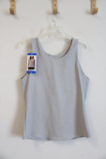 NEW 32 Degrees Cool Gray Ribbed Padded Tank Top | L