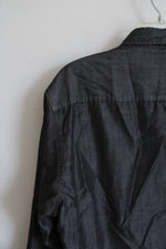 NEW Johnston & Murphy Slim Fit Gray Wash Button Down Shirt | M