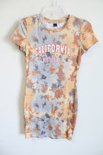 Shein California West Coast Tie Dye Fitted T-Shirt Dress | 4