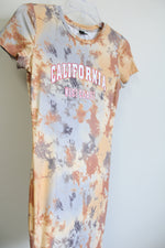 Shein California West Coast Tie Dye Fitted T-Shirt Dress | 4