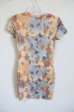 Shein California West Coast Tie Dye Fitted T-Shirt Dress | 4