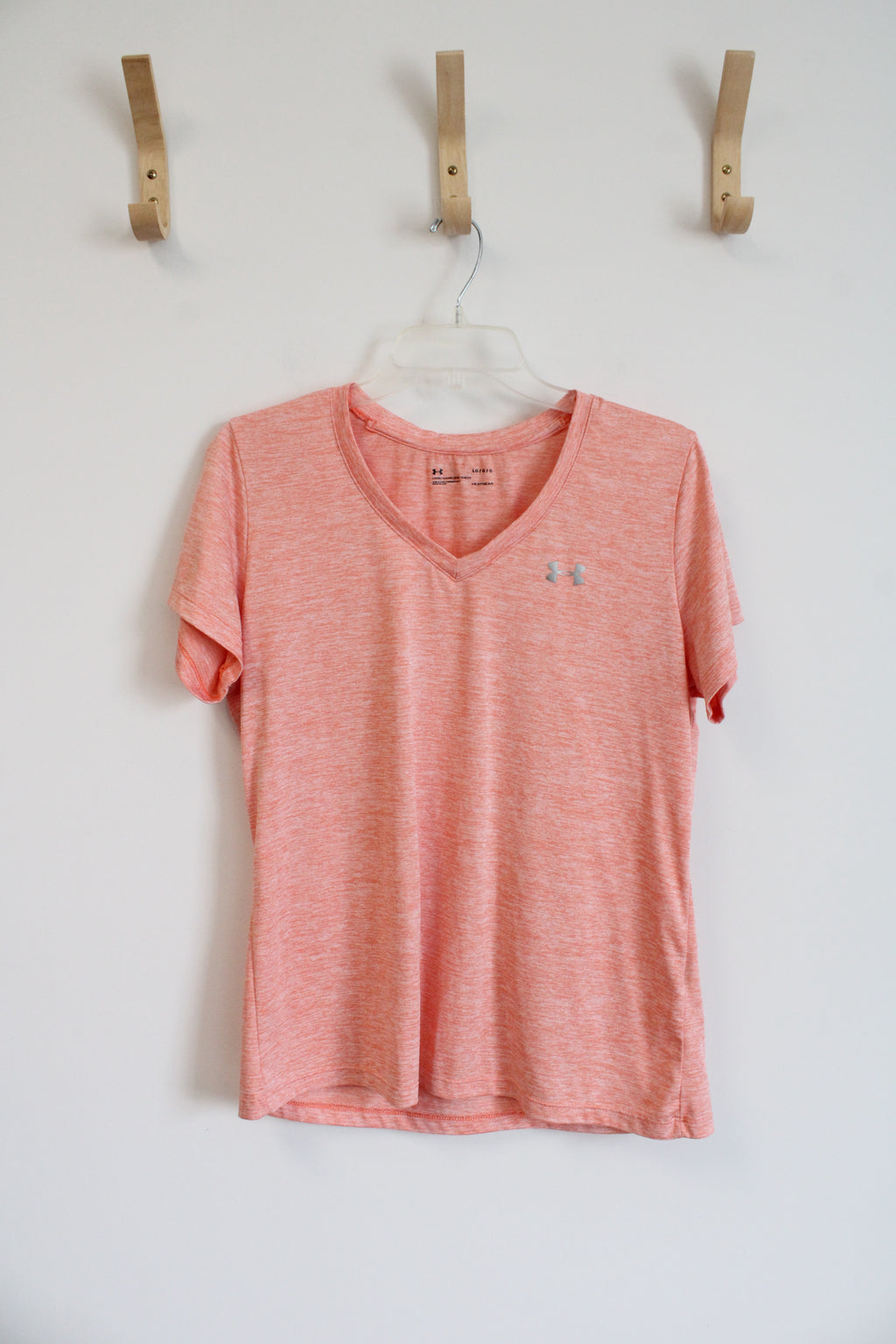 Under Armour Orange V-Neck Shirt | L