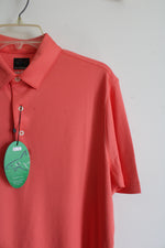 NEW Greg Norman ML75 Play Dry Salmon Orange Polo Shirt | S