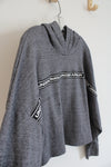 Under Armour Gray & Black Stripe Cropped Hoodie | XL