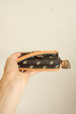 Dooney & Bourke Brown Signature Logo Flap Wristlet
