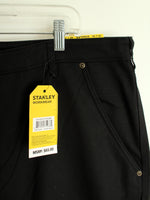 NEW Stanley Black Fleece Lined Carpenter Pants | 42X30