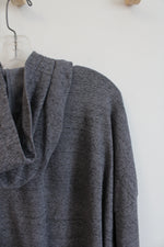 Under Armour Gray & Black Stripe Cropped Hoodie | XL