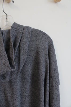Under Armour Gray & Black Stripe Cropped Hoodie | XL