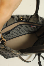 Dooney & Bourke Navy Black & Tan Monogram Purse