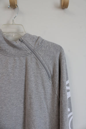 Victoria Sport Gray Cropped Hoodie | XL