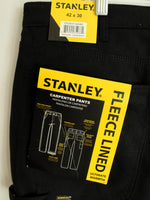 NEW Stanley Black Fleece Lined Carpenter Pants | 42X30