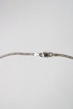 Purple & Red Stone Anchor Shaped Sterling Silver Necklace