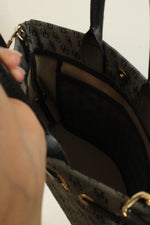Dooney & Bourke Navy Black & Tan Monogram Purse