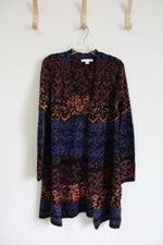 99 Jane Street Long Multicolored Knit Cardigan | M