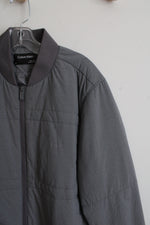 Calvin Klein Gray Lightweight Padded Thermal Bomber Jacket | M