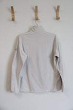 NEW Eddie Bauer White Quarter Zip Fleece Sweatshirt | XL