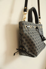 Dooney & Bourke Navy Black & Tan Monogram Purse