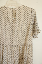Pink Blush Black & White Chiffon Dress | S
