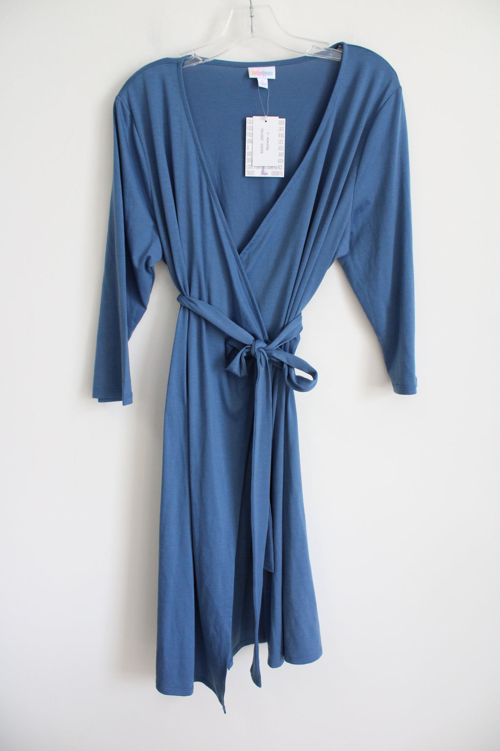 NEW LuLaRoe Blue Michelle Wrap Dress | L
