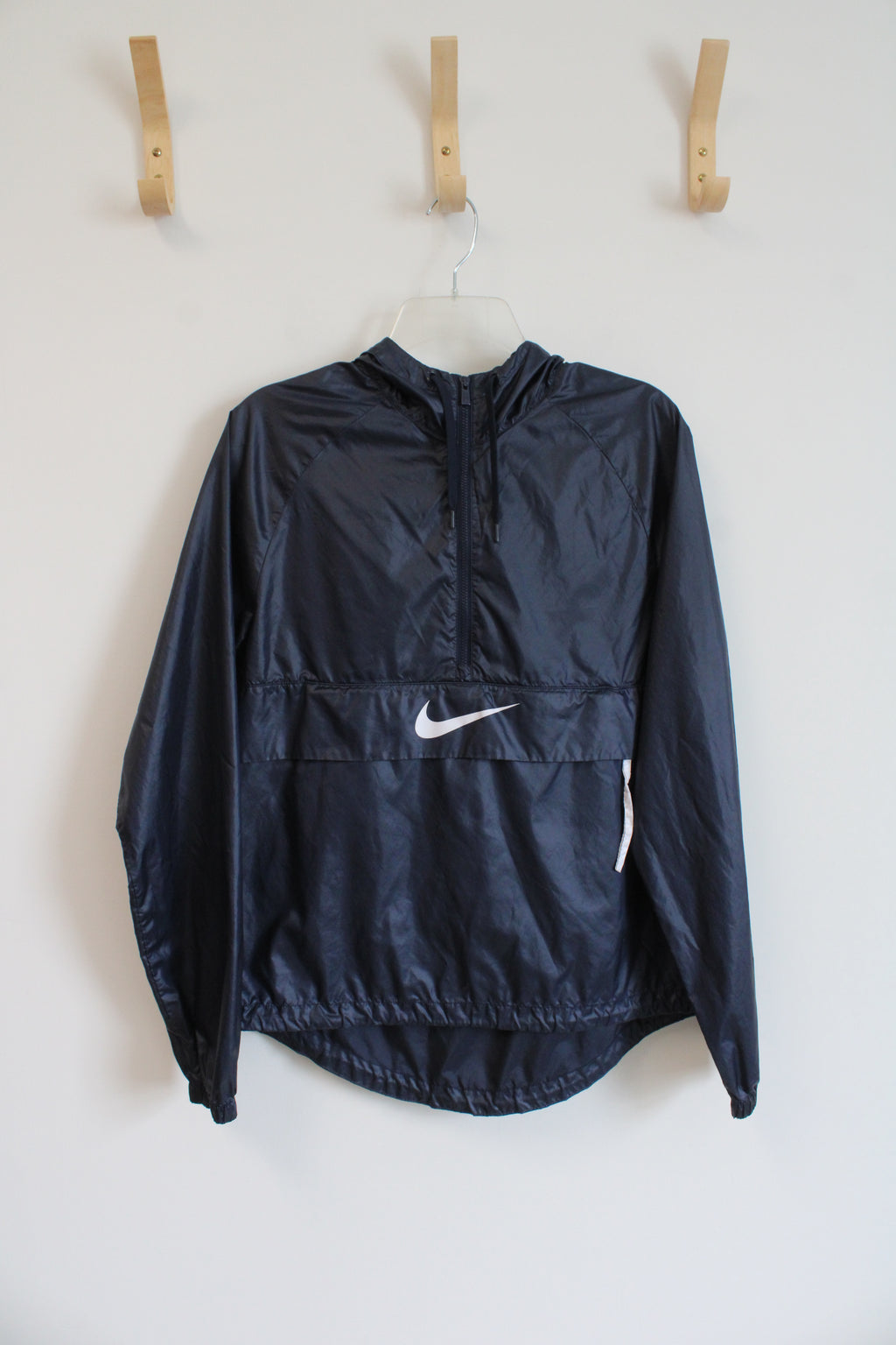 Nike Navy & White Quarter Zip Windbreaker Jacket | M