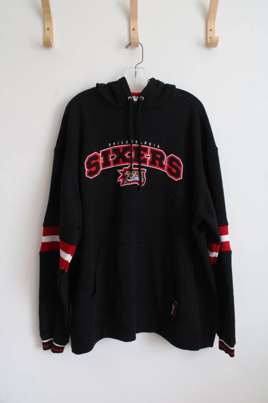 Lee Sport Vintage Black Philadelphia Sixers Hoodie | XL
